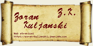Zoran Kuljanski vizit kartica